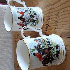 Fox Hunting Royal Grafton tankard mugs set of 2